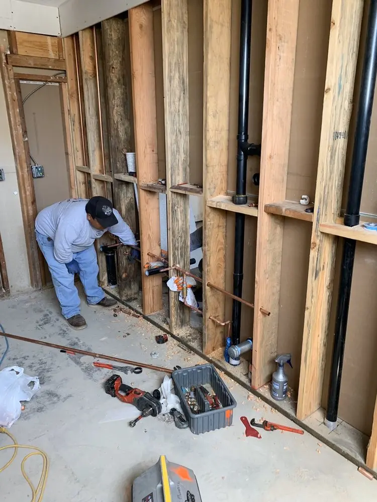 Commercial rough-in plumbing for Water Heater Replacement in Eightmile